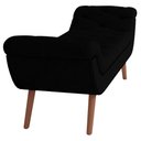 Ver imagem 5 de Puff Recamier Decorativo com Tachas 140 Cm Santorini P05 Bouclê Preto - Lyam Decor