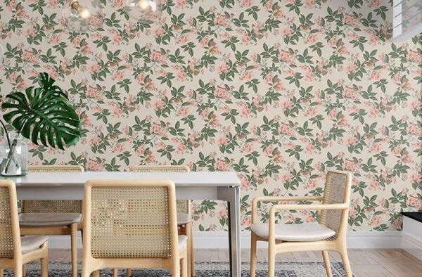 Papel de Parede Vinílico Contemporâneo Romântico 4112 - Tam: 10 Metros Papel de Parede Vinílico - 3