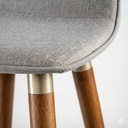 Ver imagem 5 de Kit 3 Banquetas Linho com Detalhes em Aço Design Premium:cinza/champagne