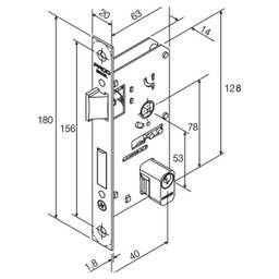 Fechadura Larga Externa Pado 725 Latão Inox - 2
