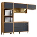 Ver imagem 1 de Cozinha Modulada Paola Composição 3 Carvalho Dakar Grafite - Aramóveis