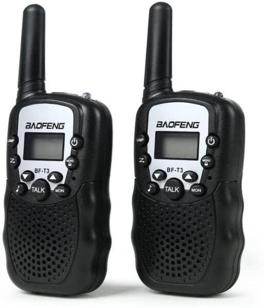 Rádio Comunicador Baofeng Mini Walkie Talkie Bf-T3 Preto - 2