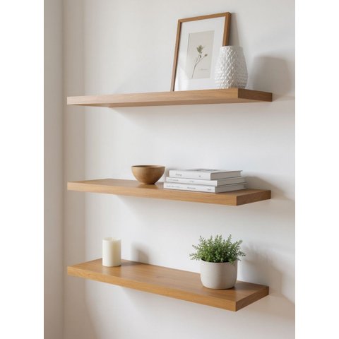 Kit de 3 Prateleiras 80cm Mdf Freijó - On Móveis