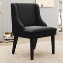 Ver imagem 2 de Kit 8 Cadeiras Estofadas para Sala de Jantar Base Fixa de Madeira Preto Lia Suede Preto - Ibiza
