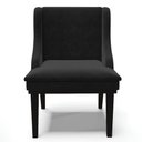 Ver mais imagens de Kit 8 Cadeiras Estofadas para Sala de Jantar Base Fixa de Madeira Preto Lia Suede Preto - Ibiza