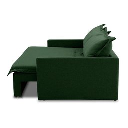 Sofá sem Caixa Retrátil e Reclinável 1,85m com Molas Luzia Linho Verde Madelina Decor - 7