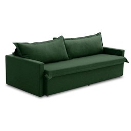 Sofá sem Caixa Retrátil e Reclinável 1,85m com Molas Luzia Linho Verde Madelina Decor - 5
