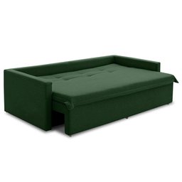 Sofá sem Caixa Retrátil e Reclinável 1,85m com Molas Luzia Linho Verde Madelina Decor - 4