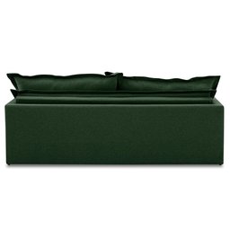 Sofá sem Caixa Retrátil e Reclinável 1,85m com Molas Luzia Linho Verde Madelina Decor - 8