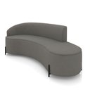 Ver imagem 2 de Sofá 4 Lugares Orgânico 220cm Pé Ferro Preto Morgan Suede D03 - D’Rossi