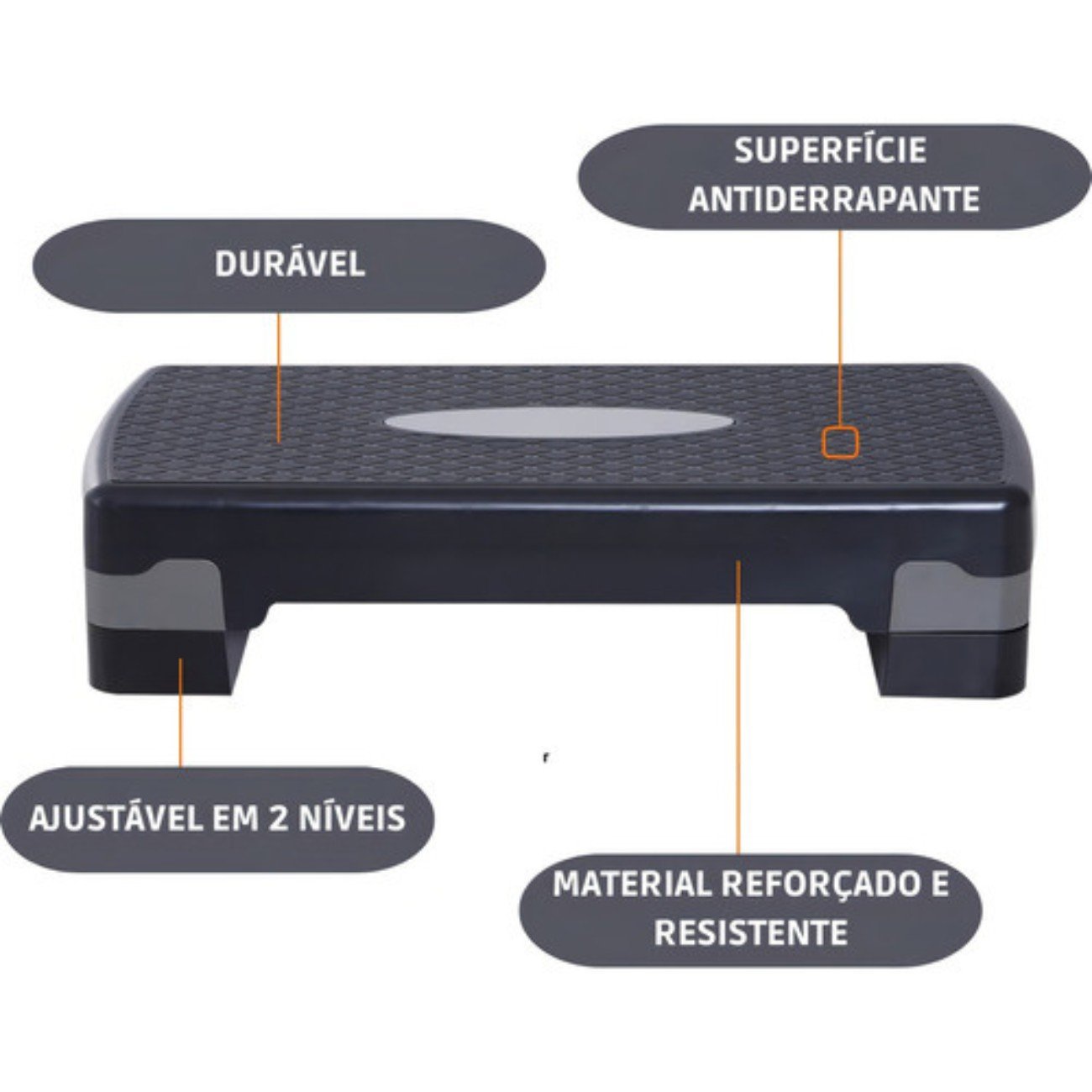 Step Aeróbico Antiderrapante Ajustável para Treino Cardiovascular e Fitness em Casa - 4