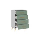 Ver imagem 4 de Cômoda para Quarto Infantil Magia Espresso Móveis Verde/Branco