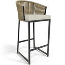 Ver imagem 4 de Kit Mesa Bistrô Maya Com 03 Banquetas Área Gourmet Bar Corda Náutica Sunset D04 Bege - Lyam