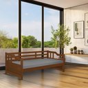 Ver imagem 2 de Cama Zurique Mona Solteiro Estrutura Robusta em Madeira Maciça Castanho
