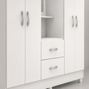 Ver imagem 3 de Guarda Roupa Casal Capelinha 4 Portas 2 Gavetas Lord Branco Demobile
