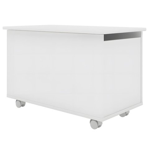 Caixa Organizadora Brinquedos com Rodízio Juno Branco A05 - Mpozenato