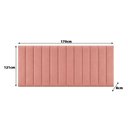 Ver imagem 3 de Cabeceira Cama Casal Queen Estofada Gomos 170cm X 121cm Linho Veludo Cor:veludo Slim Rose