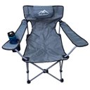 Ver imagem 2 de Cadeira de Camping Dobravel Retratil Apoio de Braço Porta Copo Bolsa de Transporte Passeio Viagem La