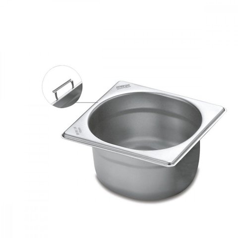 Cuba 1/6 em Inox com Alças Móveis Profundidade 200 Mm 304