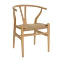 Ver imagem 2 de Kit 2 Cadeiras Tivoli Valentina Wishbone Fratini Madeira Clara Assento em Palha Natural