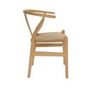 Ver imagem 4 de Kit 2 Cadeiras Tivoli Valentina Wishbone Fratini Madeira Clara Assento em Palha Natural