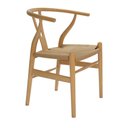 Ver imagem 3 de Kit 2 Cadeiras Tivoli Valentina Wishbone Fratini Madeira Clara Assento em Palha Natural