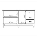 Ver imagem 3 de Cristaleira com Vidro e Aparador 3 Portas Madeira Maciça