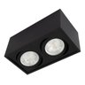Plafon Spot Sobrepor Box Preto Pé Direito Alto +2 Led Par30 Br.Quente St2759 - 2
