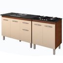 Ver imagem 1 de Balcao Pia 120cm e Cooktop 4 Bocas Savana Off White Mobbs