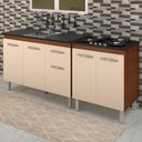 Ver imagem 2 de Balcao Pia 120cm e Cooktop 4 Bocas Savana Off White Mobbs