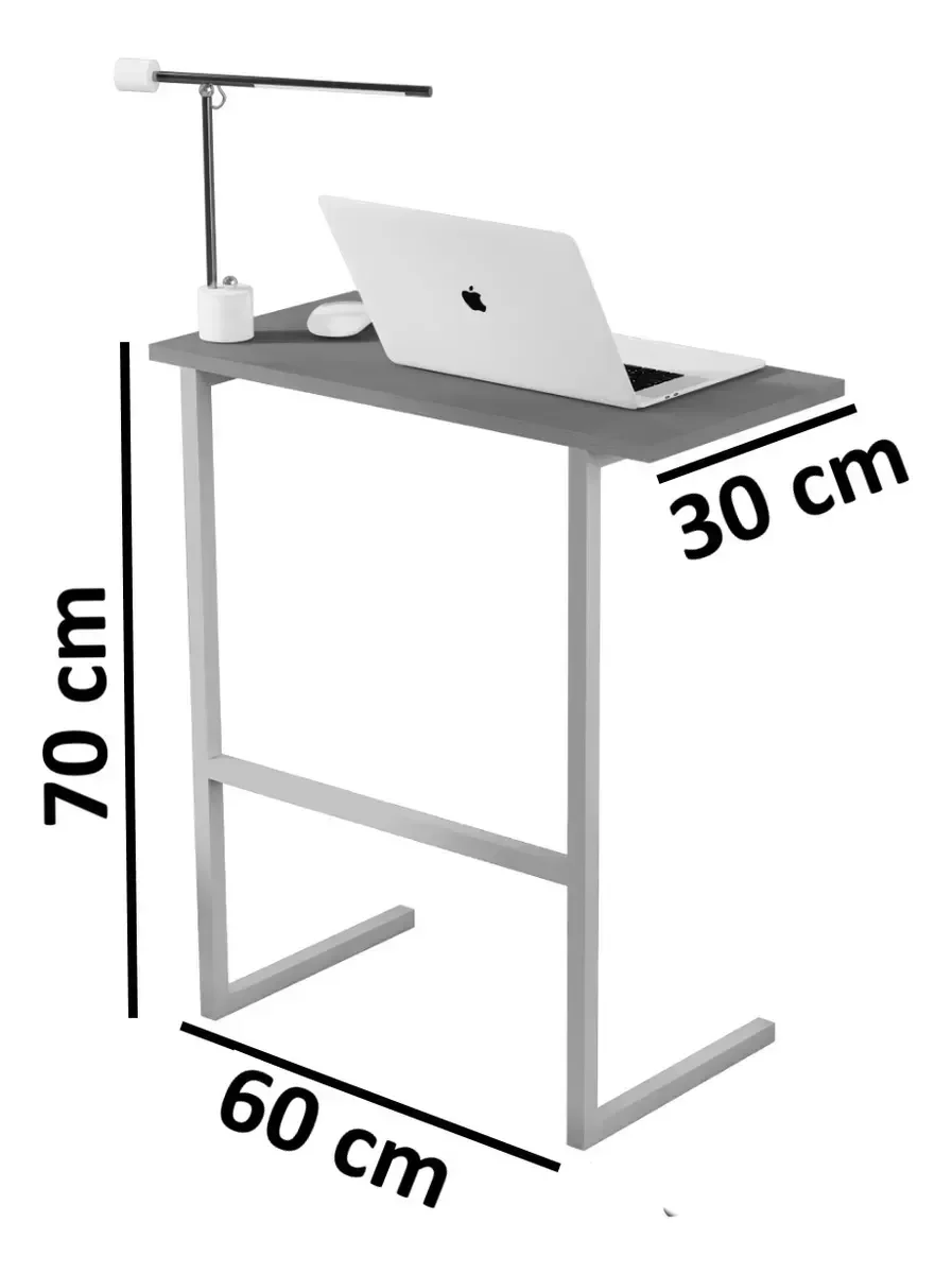 Mesa Escrivaninha Thor:nature Cinza - 3