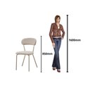 Ver imagem 5 de Conjunto para Sala de Jantar com 4 Cadeiras Ditalia Bege/Fendi/Off White
