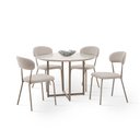 Ver imagem 2 de Conjunto para Sala de Jantar com 4 Cadeiras Ditalia Bege/Fendi/Off White