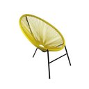 Ver imagem 3 de Cadeira Caribe Fibra Sintética Aço Acesse Móveis Amarelo