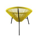 Ver imagem 4 de Cadeira Caribe Fibra Sintética Aço Acesse Móveis Amarelo