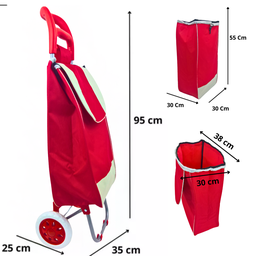 Carrinho de Compra Feira Multiuso Dobravel Impermeavel 30 Kg - 6