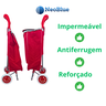Carrinho de Compra Feira Multiuso Dobravel Impermeavel 30 Kg - 3