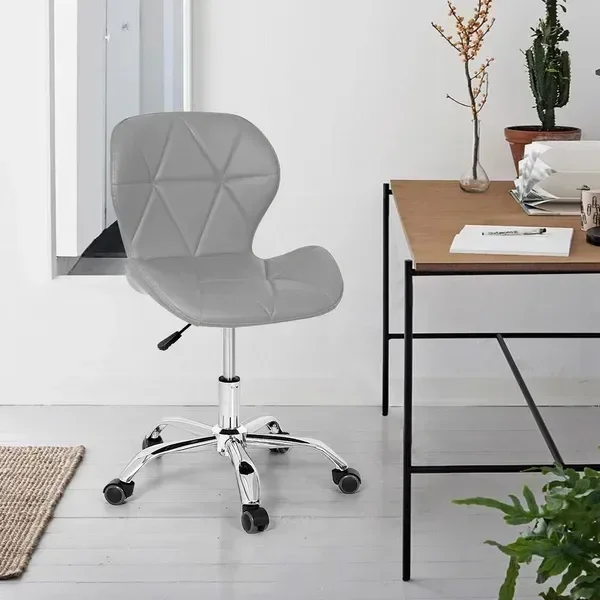 Cadeira Office Eiffel Slim Base Giratória - Cinza