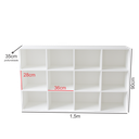 Ver imagem 2 de Estante Livreiro Colmeia Multiuso Organizador com 12 Nichos - Branco - Cód. 312