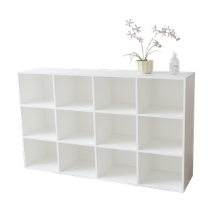 Estante Livreiro Colmeia Multiuso Organizador com 12 Nichos - Branco - Cód. 312