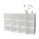 Ver imagem 1 de Estante Livreiro Colmeia Multiuso Organizador com 12 Nichos - Branco - Cód. 312