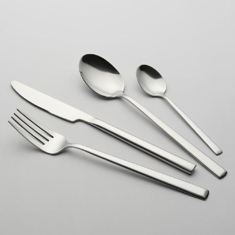 Kit 24 Talheres Faqueiro Home&co Atlanta Aço Inox Prateado Faca Garfo Colher