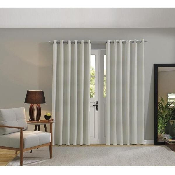 Cortina Para Sala Quarto Corta Luz 4,2X2,5 Areia - 1
