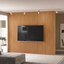 Ver imagem 4 de Painel Ripado para TV até 84 Polegadas 100% MDF 297CMX250CM Modular 3.0