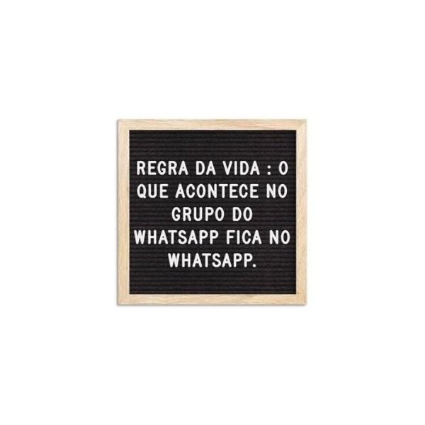 Quadro Letreiro Letter Board Feltro E Madeira 25 x 25 cm - 1