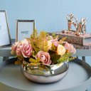 Ver imagem 2 de Arranjo de Mini Rosas no Vaso Baixo Rose | Linha Arranjos de Flores Formosinha