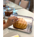 Ver imagem 6 de Kit Porta Pão e Porta Frios Aço Inox Tampa e Pinça - Forma