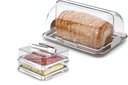 Ver imagem 1 de Kit Porta Pão e Porta Frios Aço Inox Tampa e Pinça - Forma