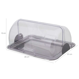 Kit Porta Pão e Porta Frios Aço Inox Tampa e Pinça - Forma - 2
