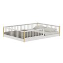 Ver imagem 2 de Cama Infantil Montessoriana de Madeira Maciça Casal Vivi - Branco/Oak